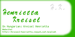 henrietta kreisel business card